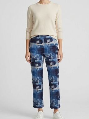 Chicos Perfect Stretch Straight Ankle Pants Pull-on Shaping High Waist Blue Nwt